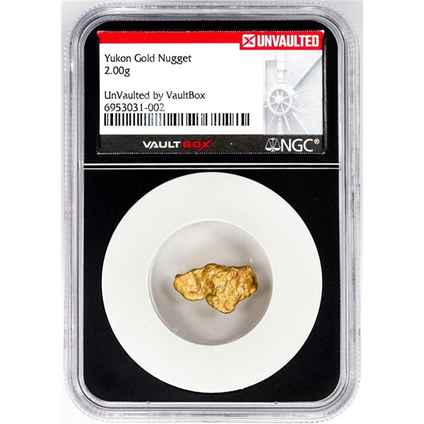 2.00 Gram Yukon Gold Nugget NGC Vaultbox Unvaulted