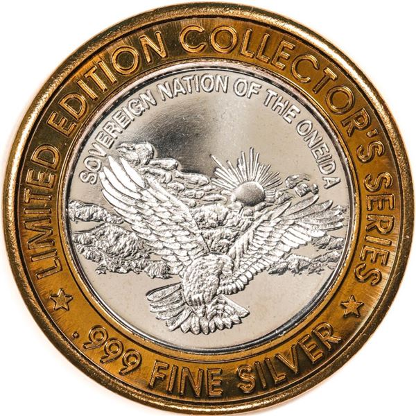 .999 Silver Oneida Bingo Green Bay, Wisconsin $10 Limited Edition Gaming Token