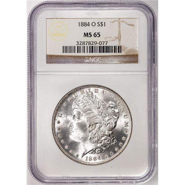 1884-O $1 Morgan Silver Dollar Coin NGC MS65