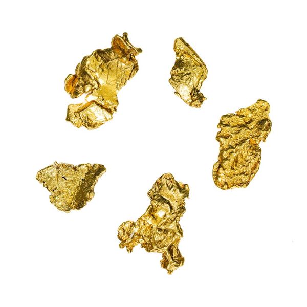 Lot of Mexico Leaf Gold Nuggets 1.81 Grams Total Weight