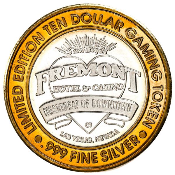 .999 Silver Sam Boyd's Fremont Las Vegas $10 Casino Limited Edition Gaming Token