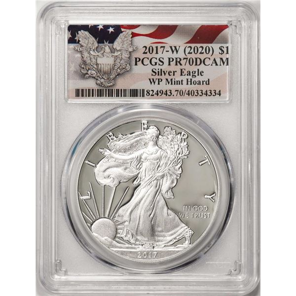 2017-W $1 Proof American Silver Eagle Coin PCGS PR70DCAM WP Mint Hoard