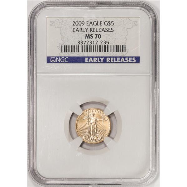 2009 $5 American Gold Eagle Coin NGC MS70 Early Releases