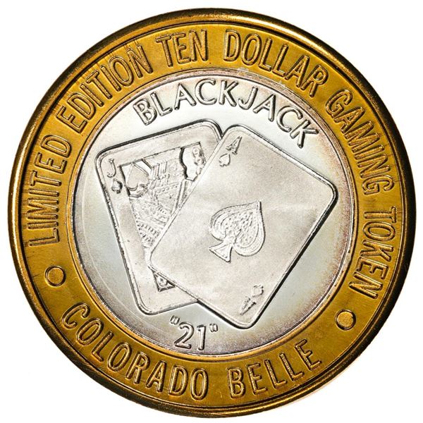 .999 Silver Colorado Belle Laughlin, Nevada $10 Casino Limited Edition Gaming Token