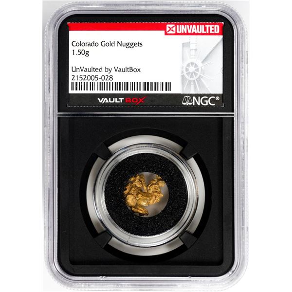 Lot of Colorado Gold Nuggets 1.50 Grams Total Weight NGC Vaultbox Unvaulted