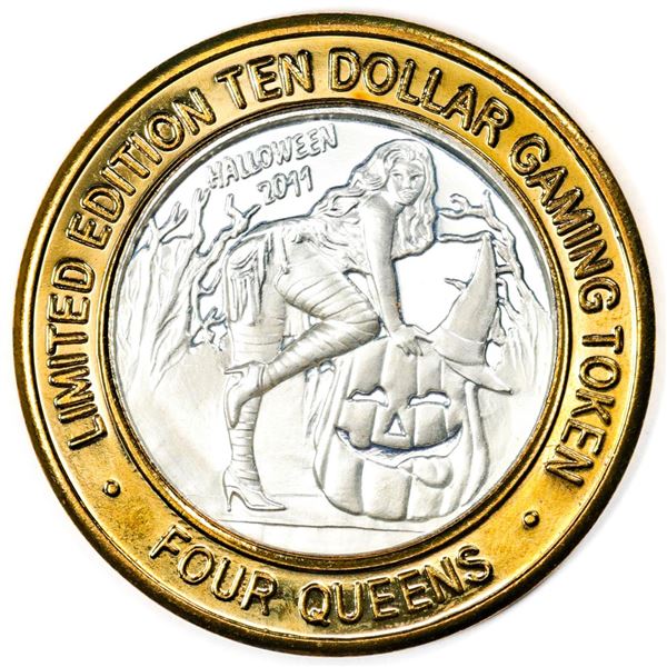 .999 Silver Four Queens Casino Hotel Las Vegas $10 Limited Edition Gaming Token