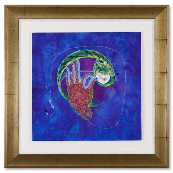 Lu Hong "Mudra - Dharmacakra" Original Mixed Media on Paper