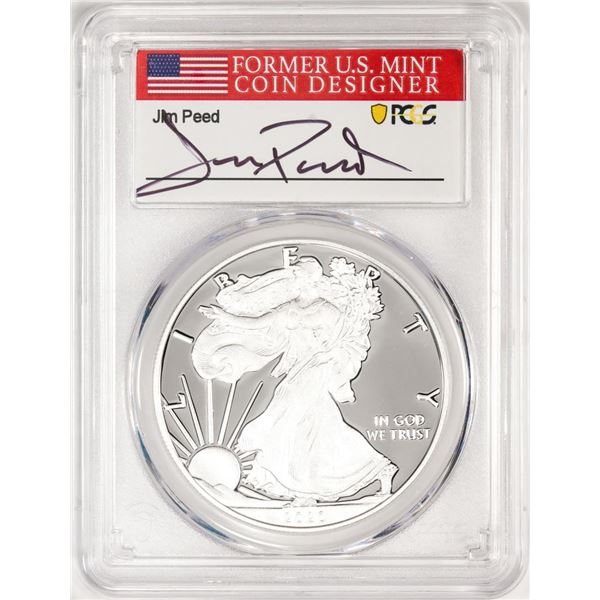 2020-W $1 Proof American Silver Eagle Coin PCGS PR70DCAM FDOI Jim Peed Signed