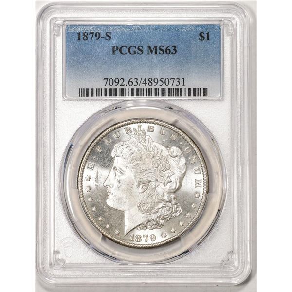 1879-S $1 Morgan Silver Dollar Coin PCGS MS63