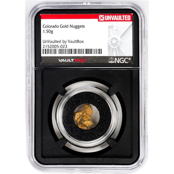 Lot of Colorado Gold Nuggets 1.50 Grams Total Weight NGC Vaultbox Unvaulted