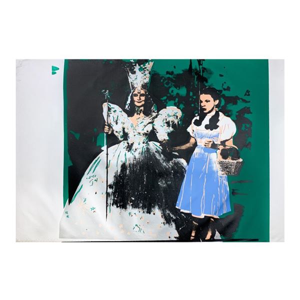 Steve Kaufman (1960-2010) "Dorothy and the Good Witch" Original Mixed Media