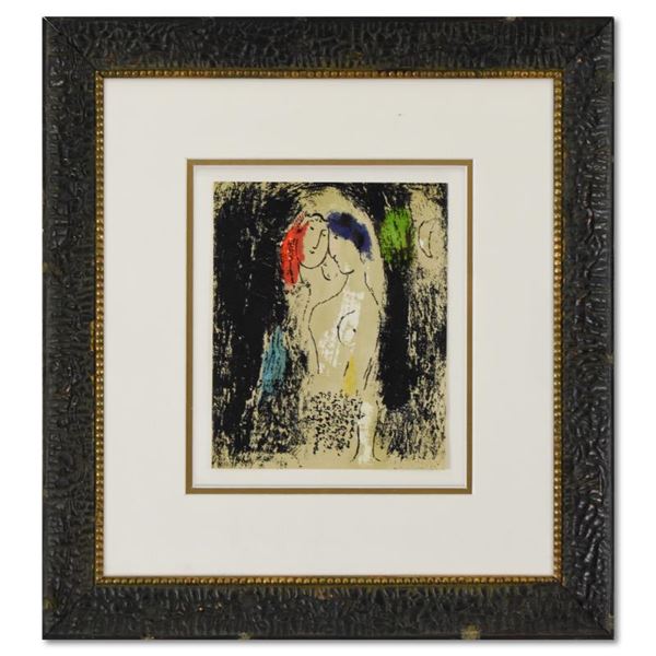 Marc Chagall (1887-1985) "Lovers in Grey" Print Lithograph on Paper
