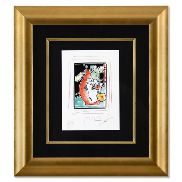 Peter Max "Profile with Vase" Original Mixed Media on Paper