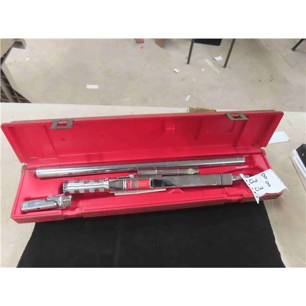 Snap On Torque Wrench - 600lb, 3/4  with Case