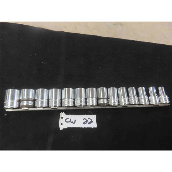 14 pc Snap On 1/2" Sockets- Metric 