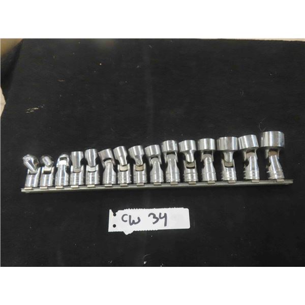 15 Snap On 3/8" Swivel Sockets - Metric, up to 24 