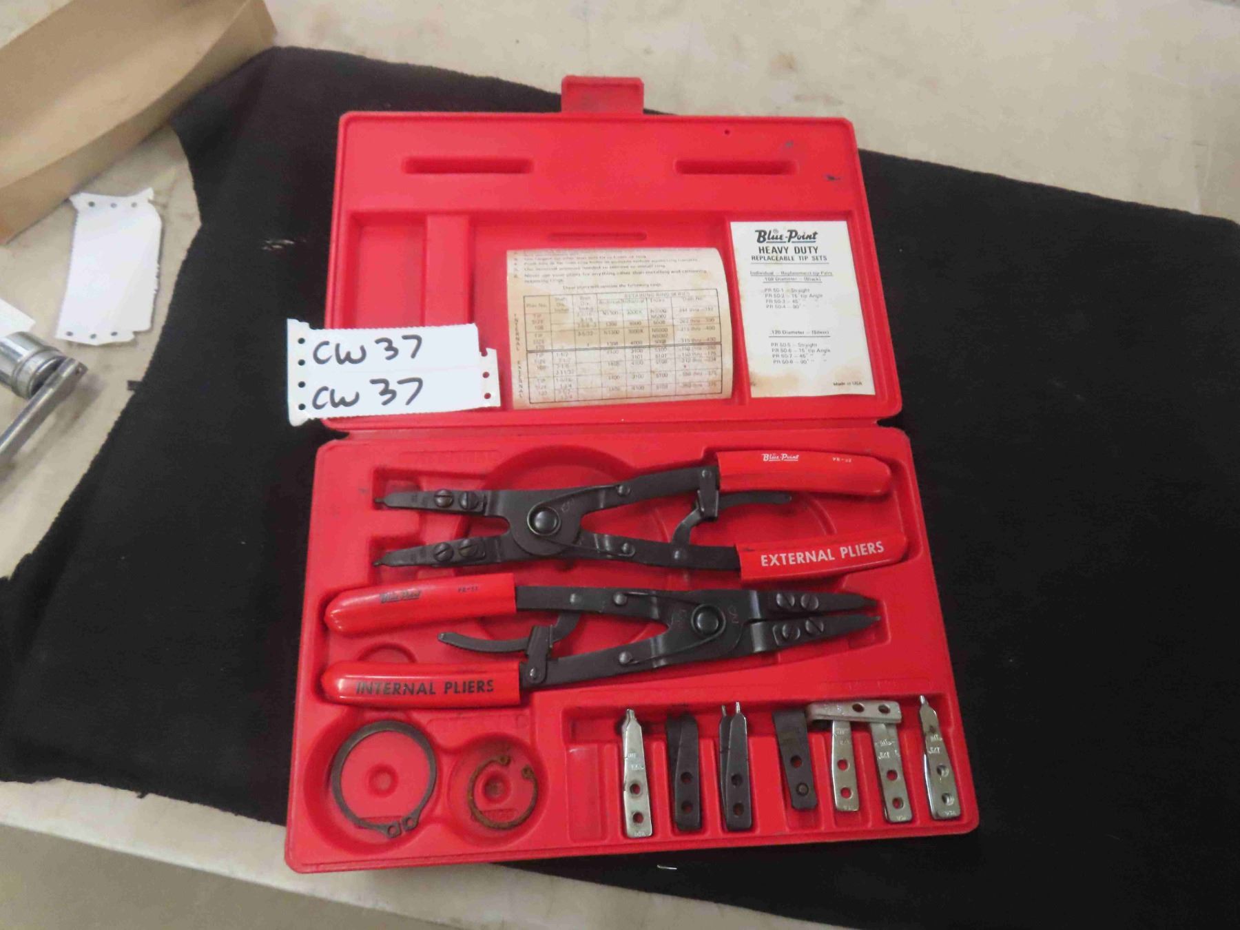 Blue Point External Blue Point External Plier with Heavy Duty Replaceable Tip Set ...