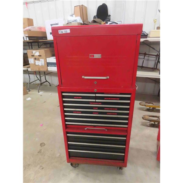 Sears Craftsman Top + Bottom Tool Cabinet 18" x 27" x 61" 