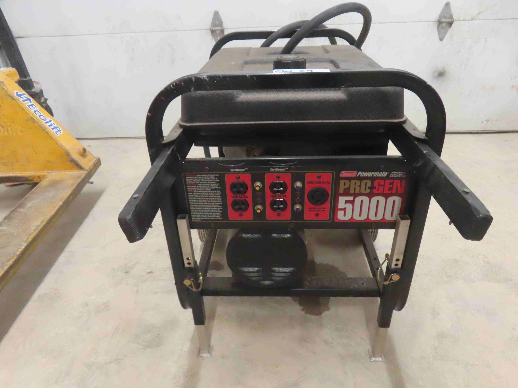 Coleman Powermate 5000 Generator 9HP, Briggs + Stratton