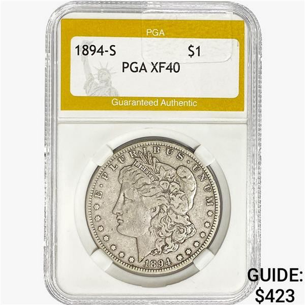 1894-S Morgan Silver Dollar PGA XF40