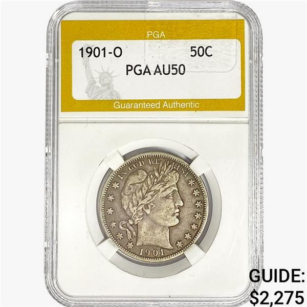 1901-O Barber Half Dollar PGA AU50