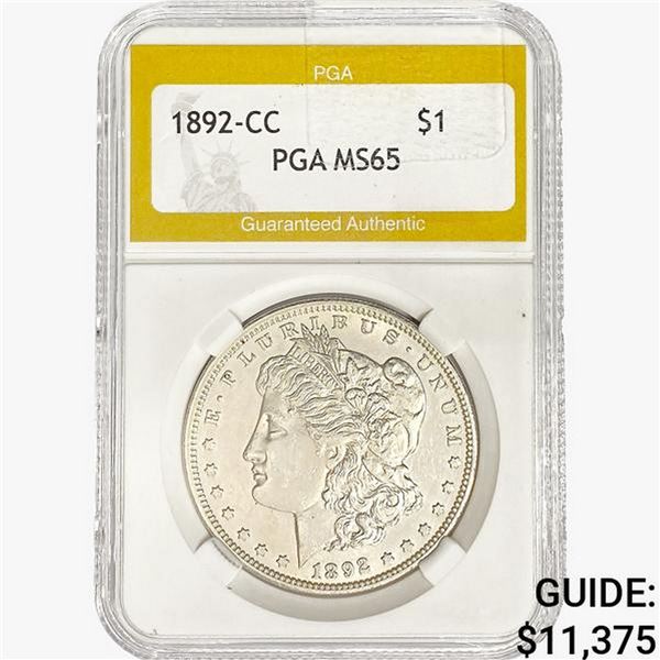 1892-CC Morgan Silver Dollar PGA MS65