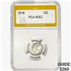 Image 1 : 1918 Mercury Silver Dime PGA MS63
