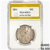 Image 1 : 1853 Seated Liberty Half Dollar PGA MS63+ ARWS&Ray