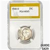 Image 1 : 1940-D Washington Silver Quarter PGA MS65