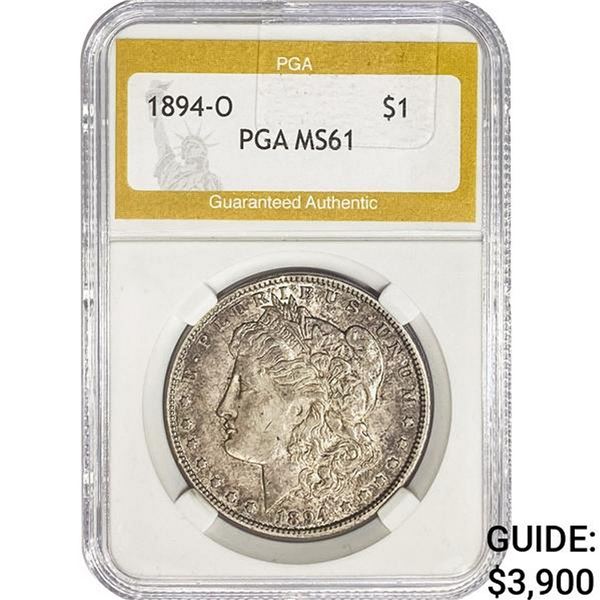 1894-O Morgan Silver Dollar PGA MS61