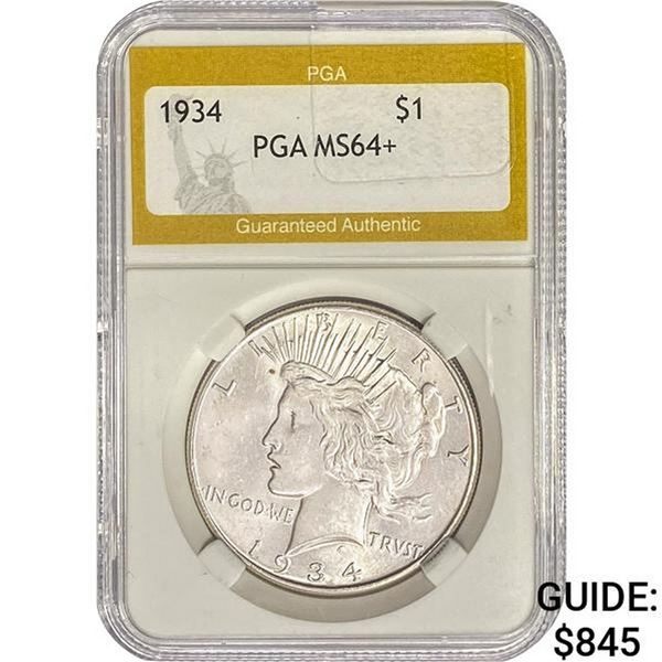 1934 Silver Peace Dollar PGA MS64+