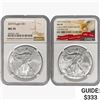 Image 1 : 2016 & 2019 Silver Eagle NGC MS70