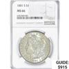 Image 1 : 1881-S Morgan Silver Dollar NGC MS66