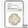 Image 1 : 1952 Washington Carver Half Dollar NGC MS66