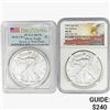Image 1 : 2018&2020 [2] Silver Eagle PCGS/NGC MS70
