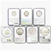 Image 2 : 1960-2019 [7] US Varied SIlver Coinage PCGS/NGC MS