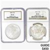 Image 1 : 1880&1902 [2] Morgan Silver Dollar NGC MS64