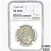 Image 1 : 1958-D Franklin Half Dollar NGC MS66 FBL