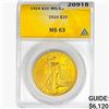 Image 1 : 1924 $20 Gold Double Eagle ANACS MS63