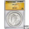 Image 1 : 1881-CC Morgan Silver Dollar ANACS MS62