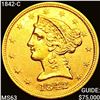 Image 1 : 1842-C $5 Gold Half Eagle CHOICE BU