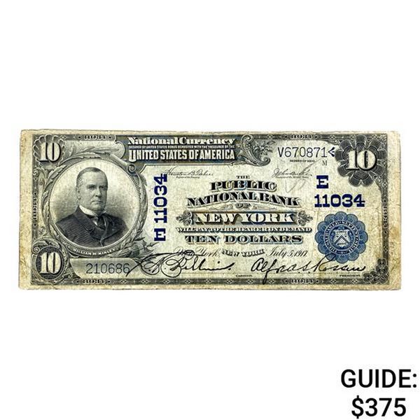 1902 $10 New York NY National Currency