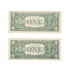 Image 2 : (2) 1969 $1 Fed Reserve Notes