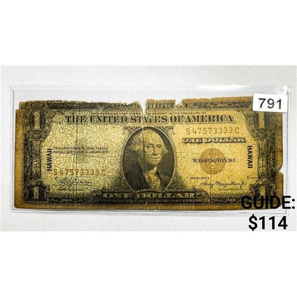 1935 $1 WWII Hawaii Issue Silver Certificate