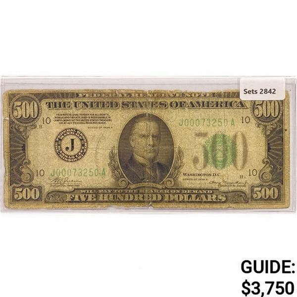 1934 A $500 Fed Reserve Note