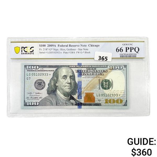 2009-A $100 Star Fes Res Note PCGS GEM UNC 66 PPQ