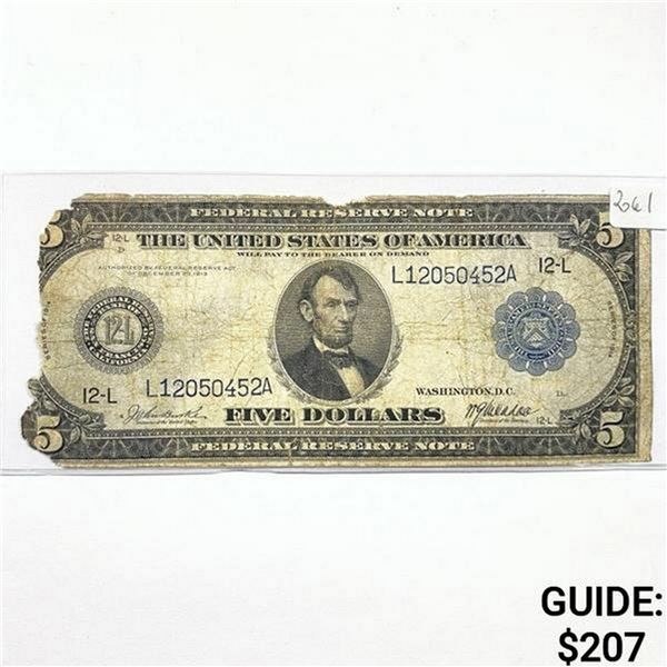 1914 $5 LG Fed. Reserve Note