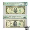 Image 1 : (2) 1950 $5 Fed Reserve Notes PMG