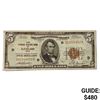 Image 1 : 1929 $5 US Bank of Cleveland, OH Fed Res Note