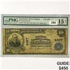 Image 1 : 1902 $10 US LG Charleston, WV Bank Fed Res Note PM